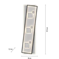 Paul Neuhaus 6391-16 LED Deckenleuchte rechteckig schwarz weiß 3000K