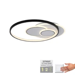 Paul Neuhaus 6392-16 LED Deckenleuchte rund schwarz weiß 3000K