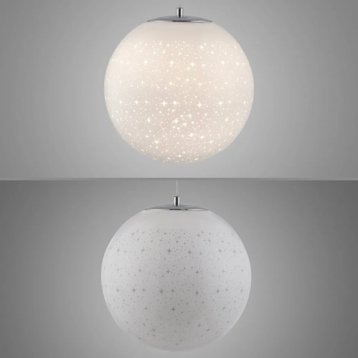 Paul Neuhaus 2052-17 LED Pendelleuchte chrom weißes Opalglas 25cm 3000K