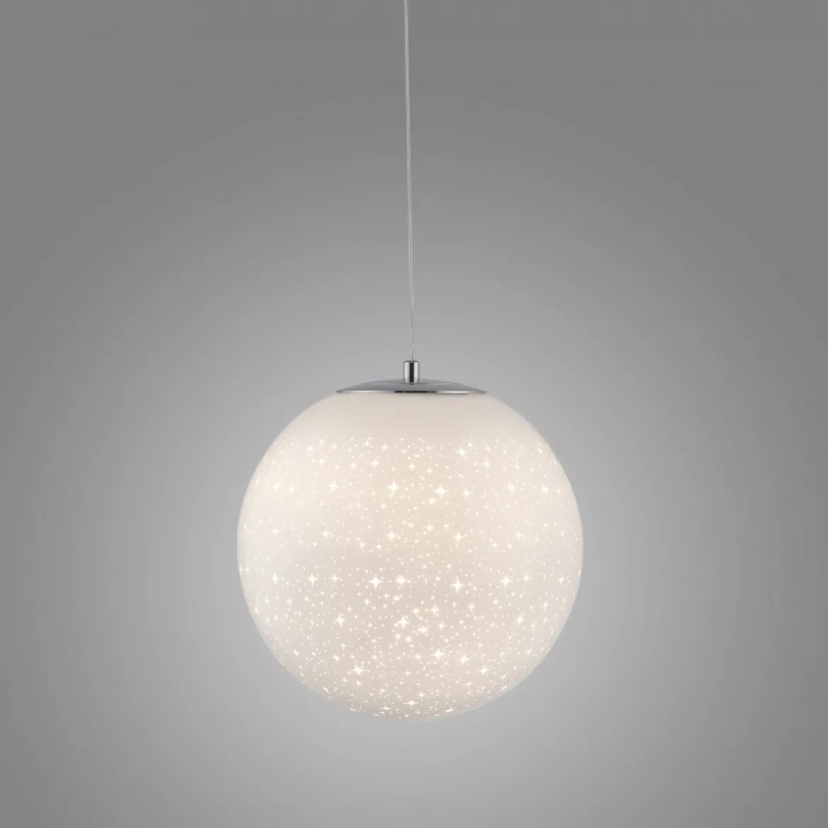 Paul Neuhaus 2052-17 LED Pendelleuchte chrom weißes Opalglas 25cm 3000K