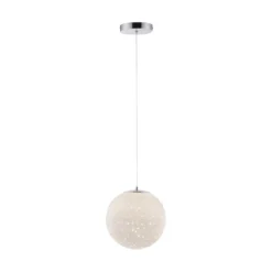 Paul Neuhaus 2052-17 LED Pendelleuchte chrom weißes Opalglas 25cm 3000K