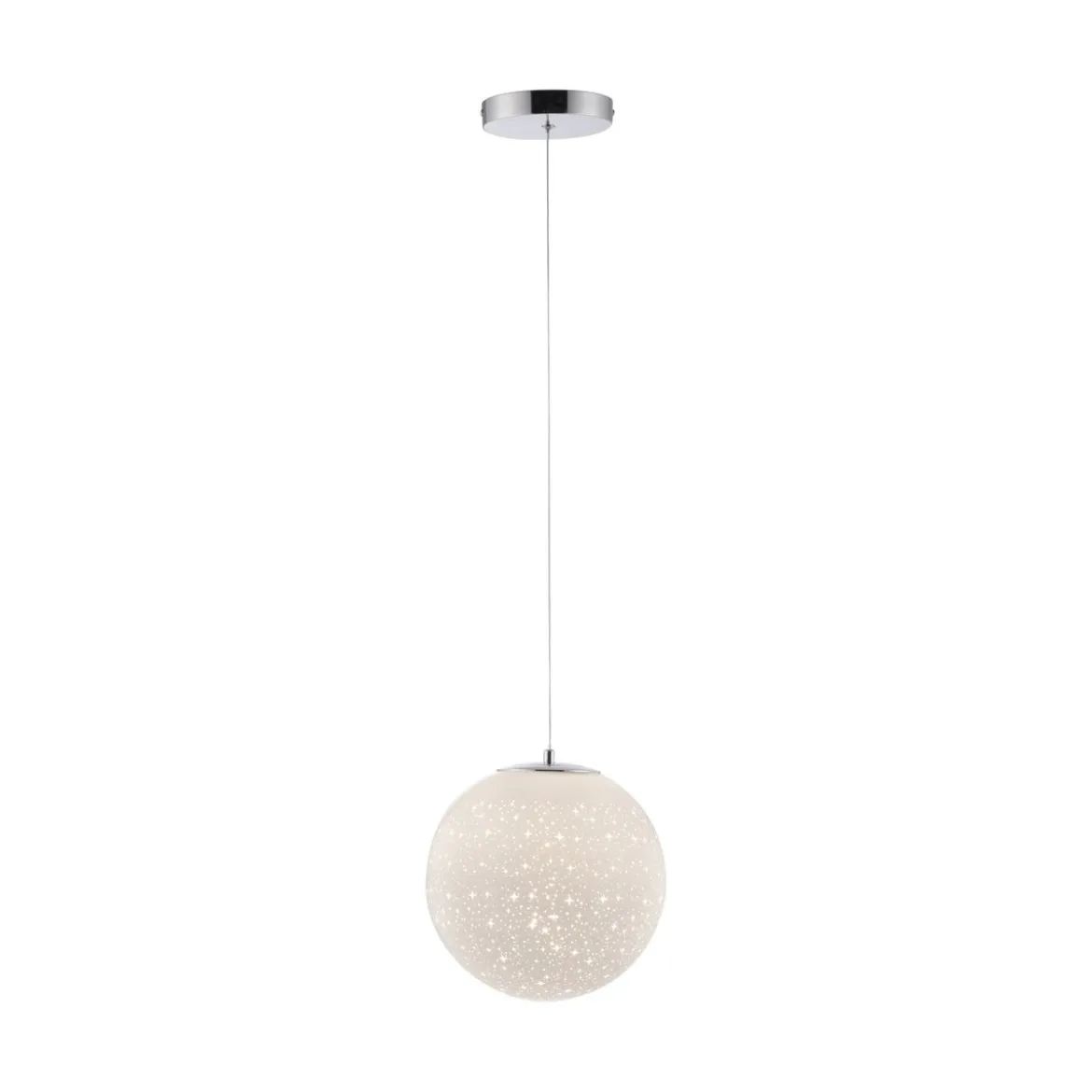 Paul Neuhaus 2052-17 LED Pendelleuchte chrom weißes Opalglas 25cm 3000K