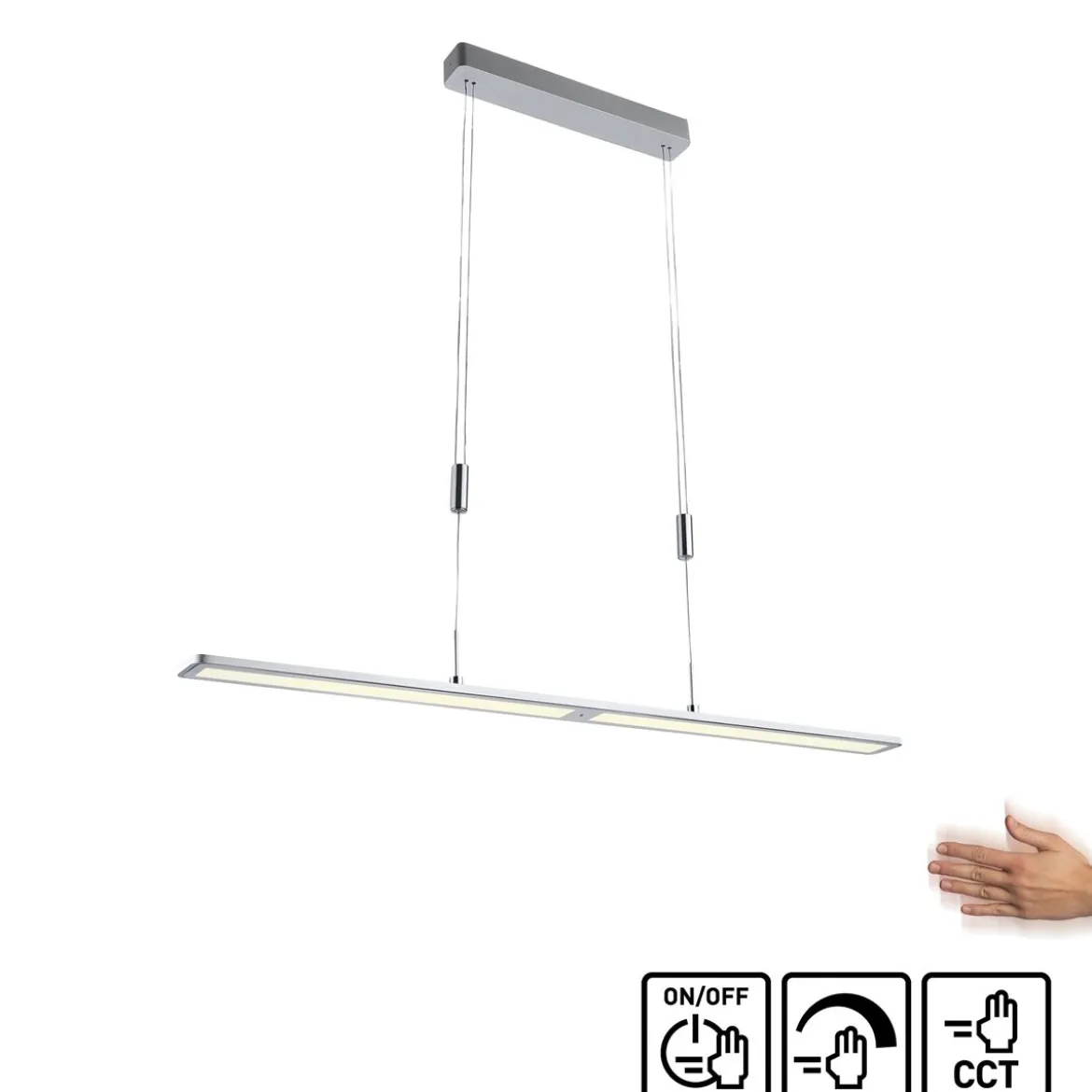 Paul Neuhaus 2565-95 LED Pendelleuchte aluminiumfarben höhenverstellbar dimmbar