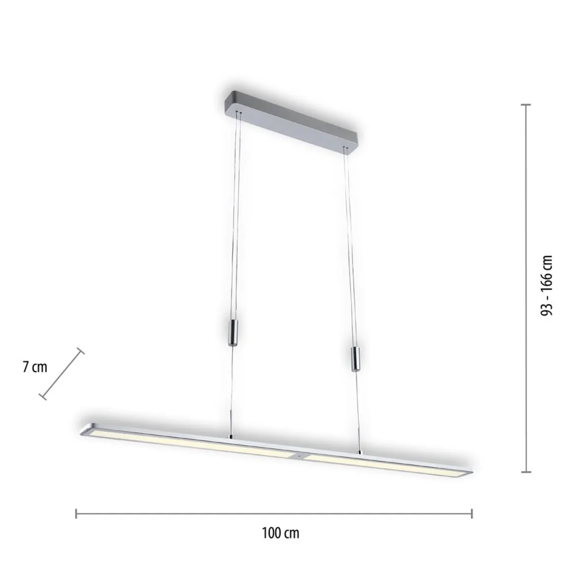 Paul Neuhaus 2565-95 LED Pendelleuchte aluminiumfarben höhenverstellbar dimmbar