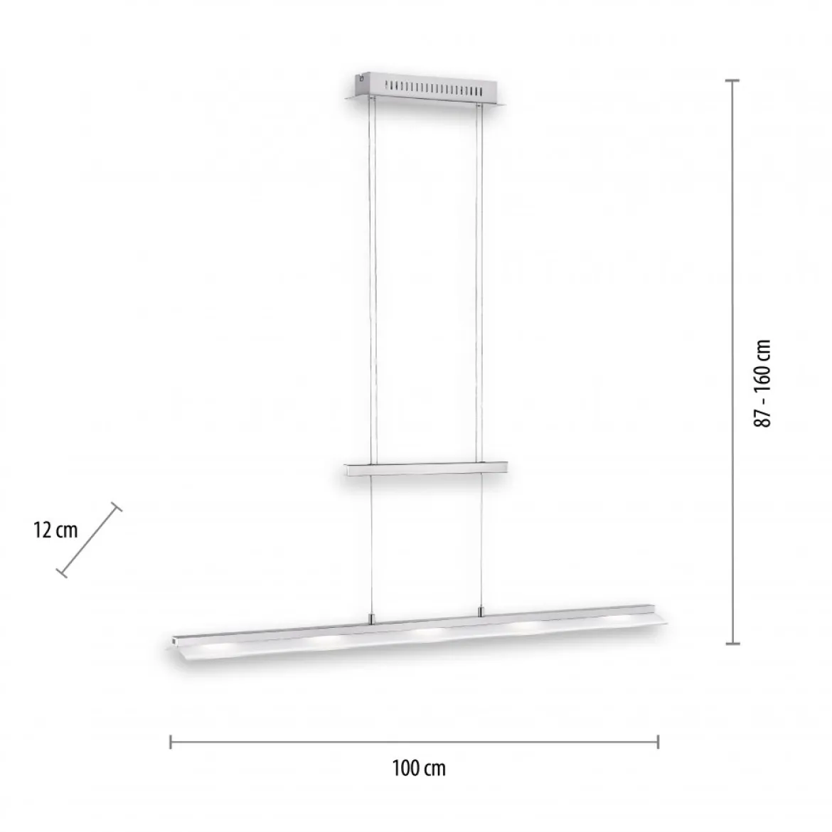 Paul Neuhaus 2278-55 LED Pendelleuchte Lichtfarbsteuerung Sensor-Dimmer höhenverstellbar