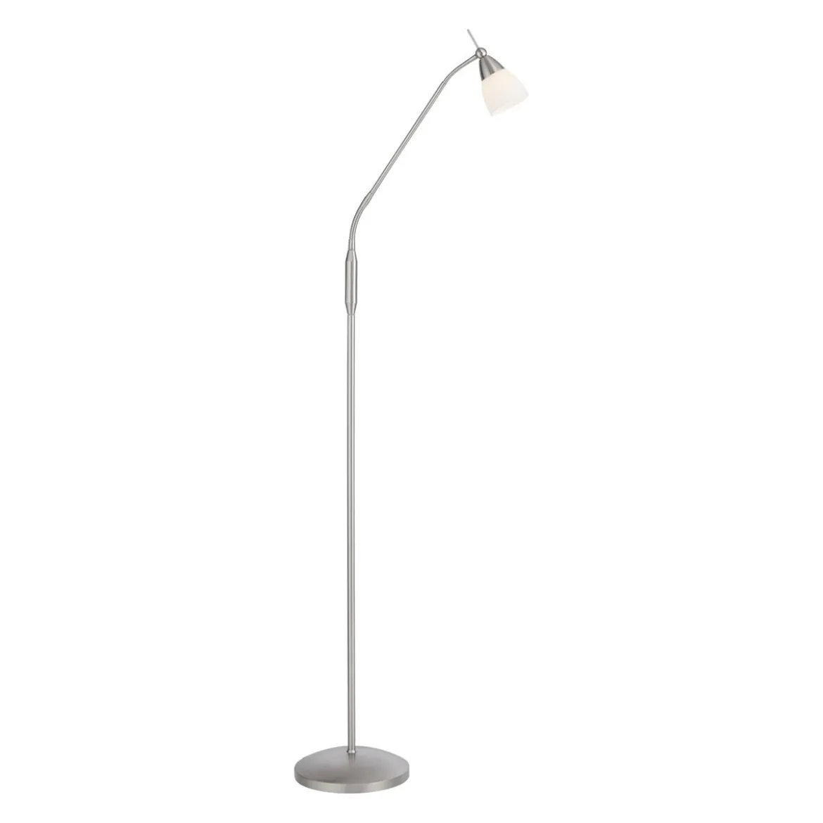 Paul Neuhaus 400-55 LED Stehleuchte silber Opalglas Touchdimmer 3000K