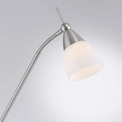 Paul Neuhaus 400-55 LED Stehleuchte silber Opalglas Touchdimmer 3000K