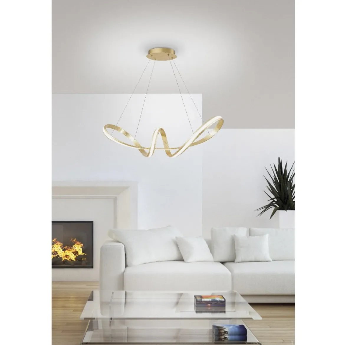 Paul Neuhaus 8291-12 MELINDA 57 Pendelleuchte gold