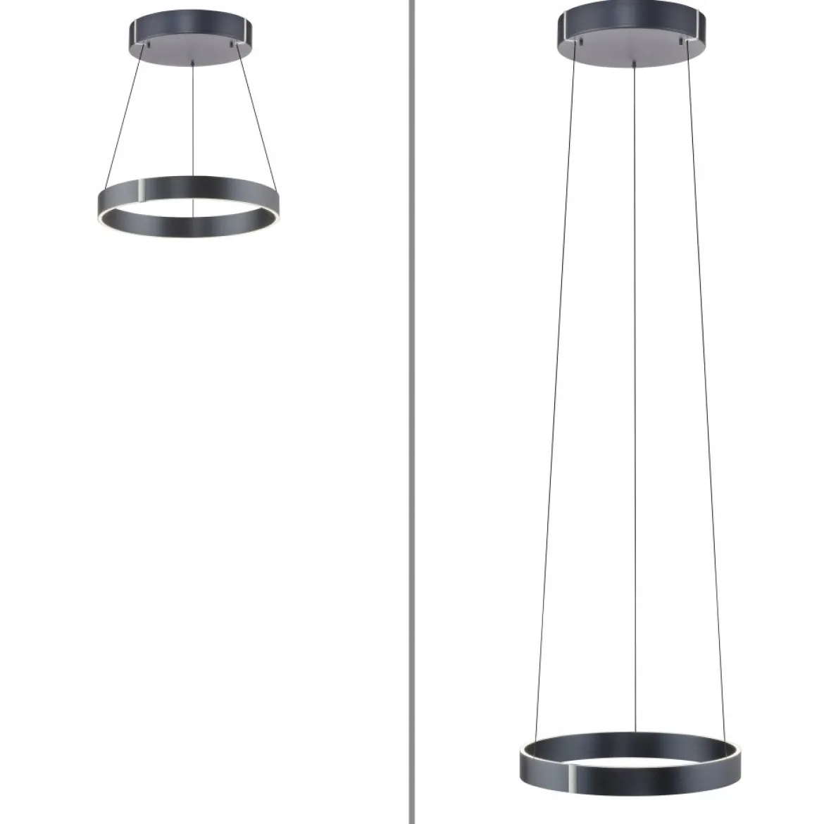 Paul Neuhaus 2560-15 Neuhaus PURE E-Clipse LED Pendelleuchte mystic grey elektrisch