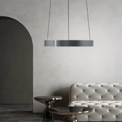 Paul Neuhaus 2560-15 Neuhaus PURE E-Clipse LED Pendelleuchte mystic grey elektrisch