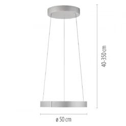 Paul Neuhaus 2560-95 Neuhaus PURE E-Clipse LED Pendelleuchte stone (alu) elektrisch