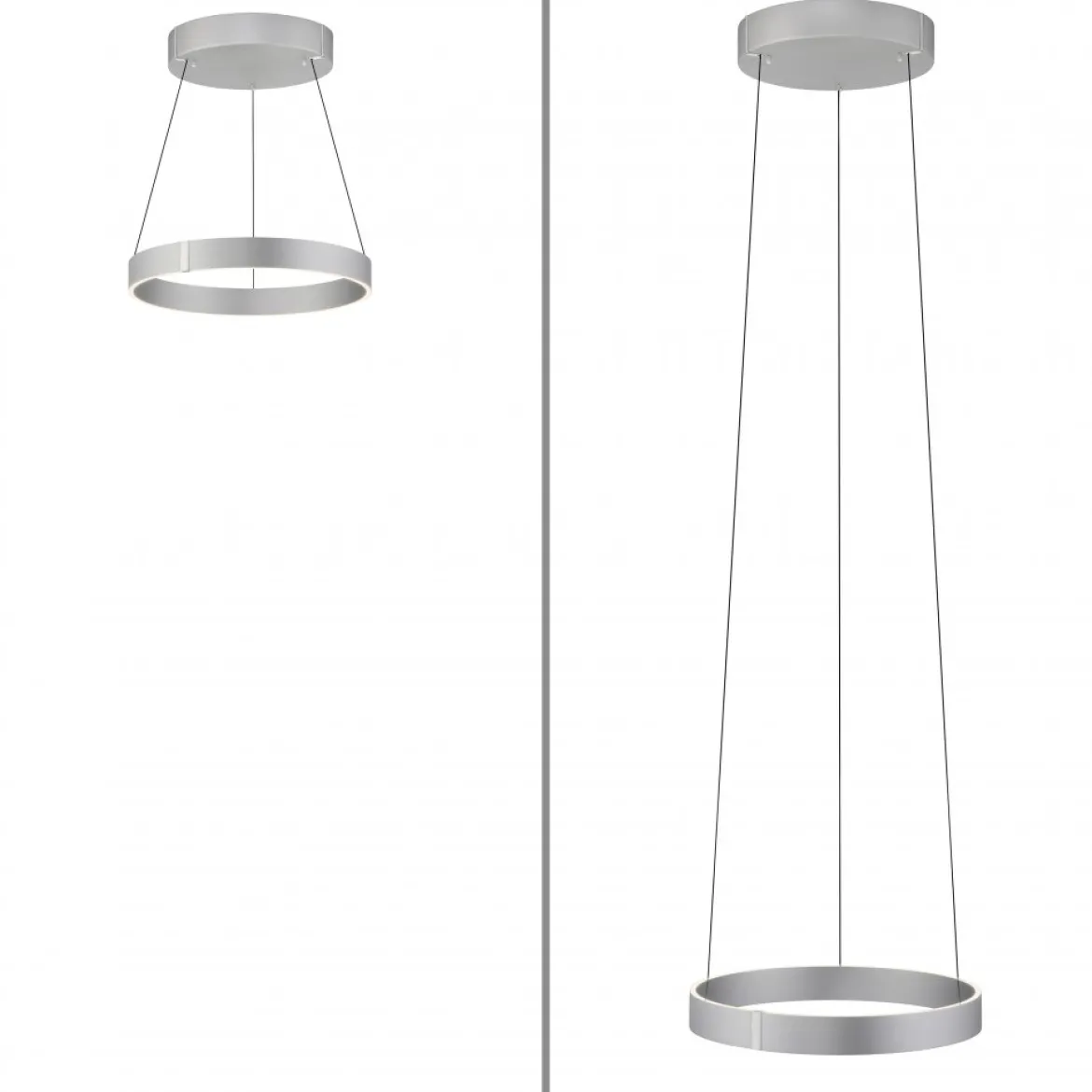Paul Neuhaus 2560-95 Neuhaus PURE E-Clipse LED Pendelleuchte stone (alu) elektrisch