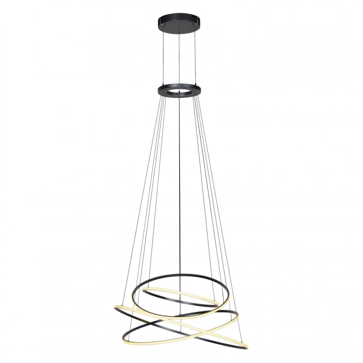 Paul Neuhaus 2566-15 Neuhaus PURE E-Flying Rings LED Pendelleuchte mystic grey (grau)