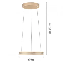 Paul Neuhaus 2550-60 Neuhaus PURE E-Loop LED Pendelleuchte ivory gold 2700-5000 K