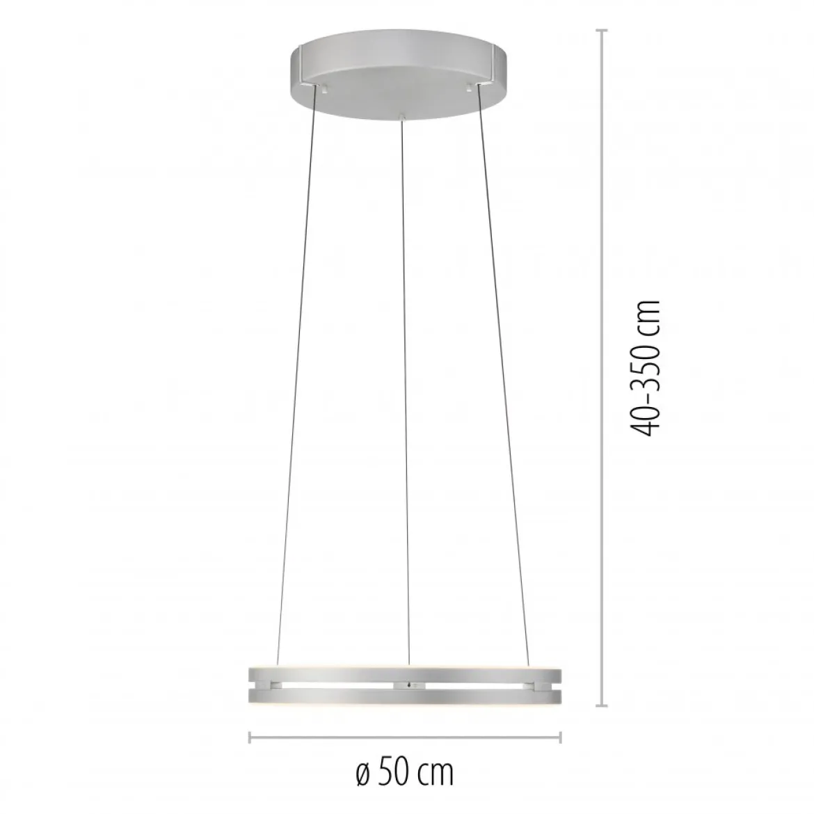 Paul Neuhaus 2550-95 Neuhaus PURE E-Loop LED Pendelleuchte stone (alu) 2700-5000 K