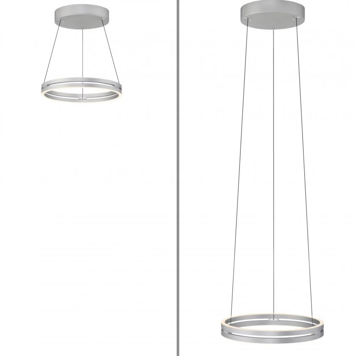 Paul Neuhaus 2550-95 Neuhaus PURE E-Loop LED Pendelleuchte stone (alu) 2700-5000 K