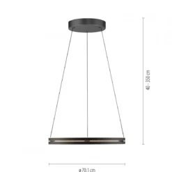 Paul Neuhaus 2551-18 Neuhaus PURE E-Loop LED Pendelleuchte oak black pearl 2700-5000 K