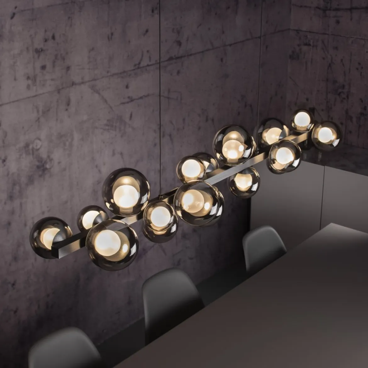 Paul Neuhaus 2557-15 Neuhaus PURE E-Popup LED Pendelleuchte platin (grau) 2700-5000 K