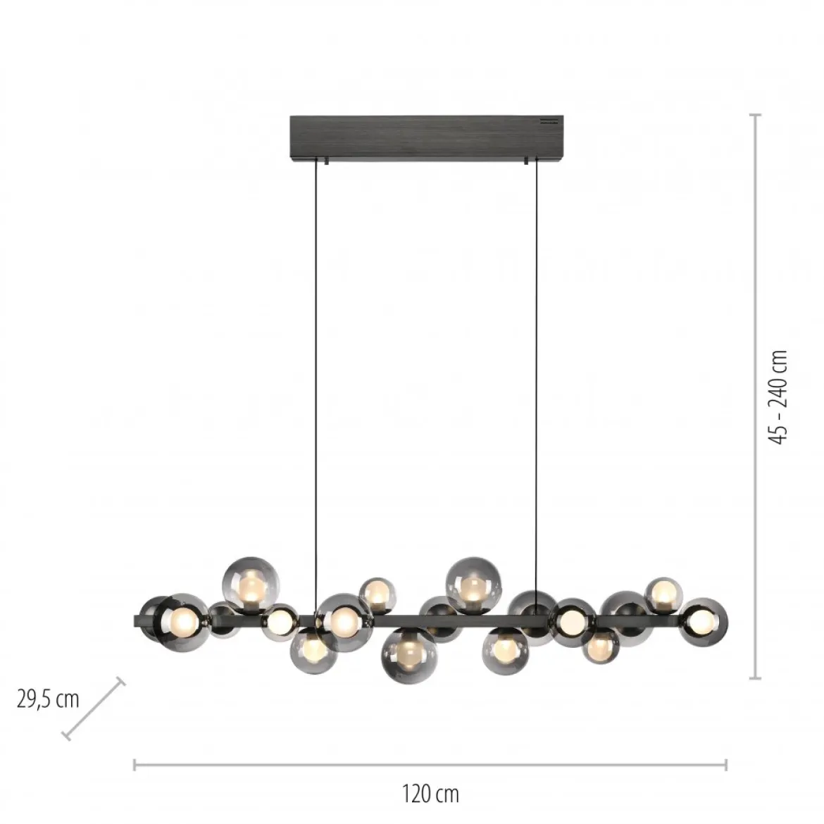 Paul Neuhaus 2557-15 Neuhaus PURE E-Popup LED Pendelleuchte platin (grau) 2700-5000 K