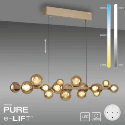 Paul Neuhaus 2557-97 Neuhaus PURE E-Popup LED Pendelleuchte bronce 2700-5000 K