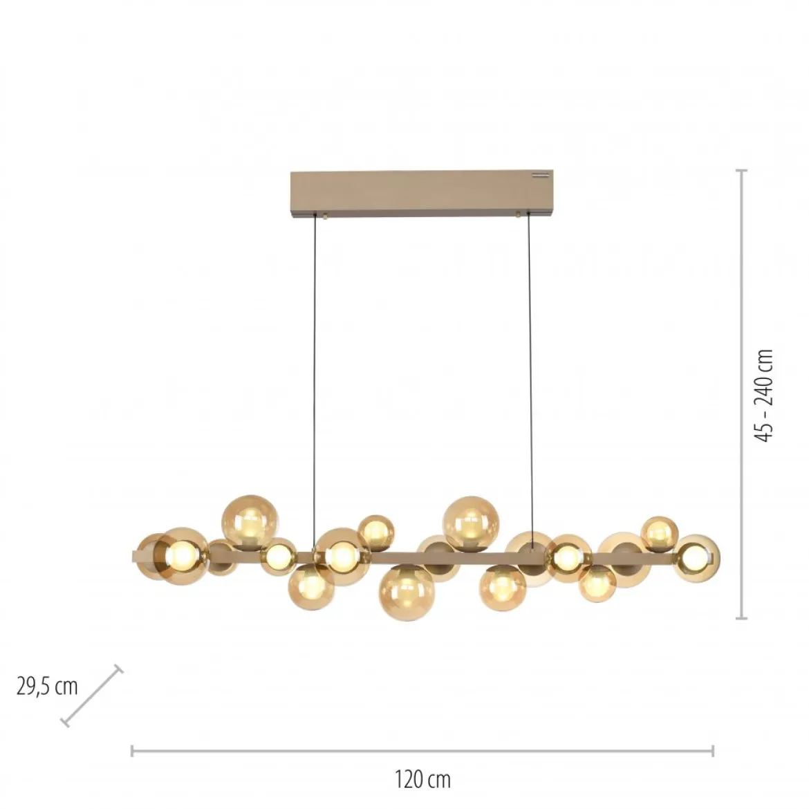 Paul Neuhaus 2557-97 Neuhaus PURE E-Popup LED Pendelleuchte bronce 2700-5000 K