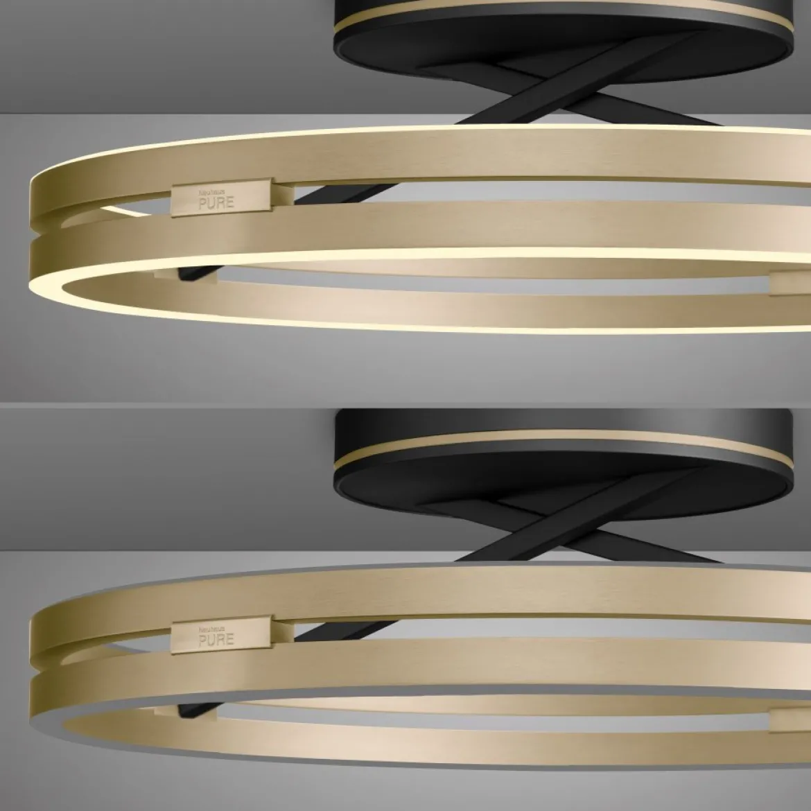 Paul Neuhaus 6552-68 Neuhaus PURE Loop LED Deckenleuchte black ivory gold 2700-5000 K