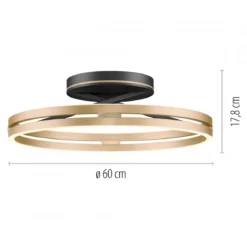 Paul Neuhaus 6552-68 Neuhaus PURE Loop LED Deckenleuchte black ivory gold 2700-5000 K