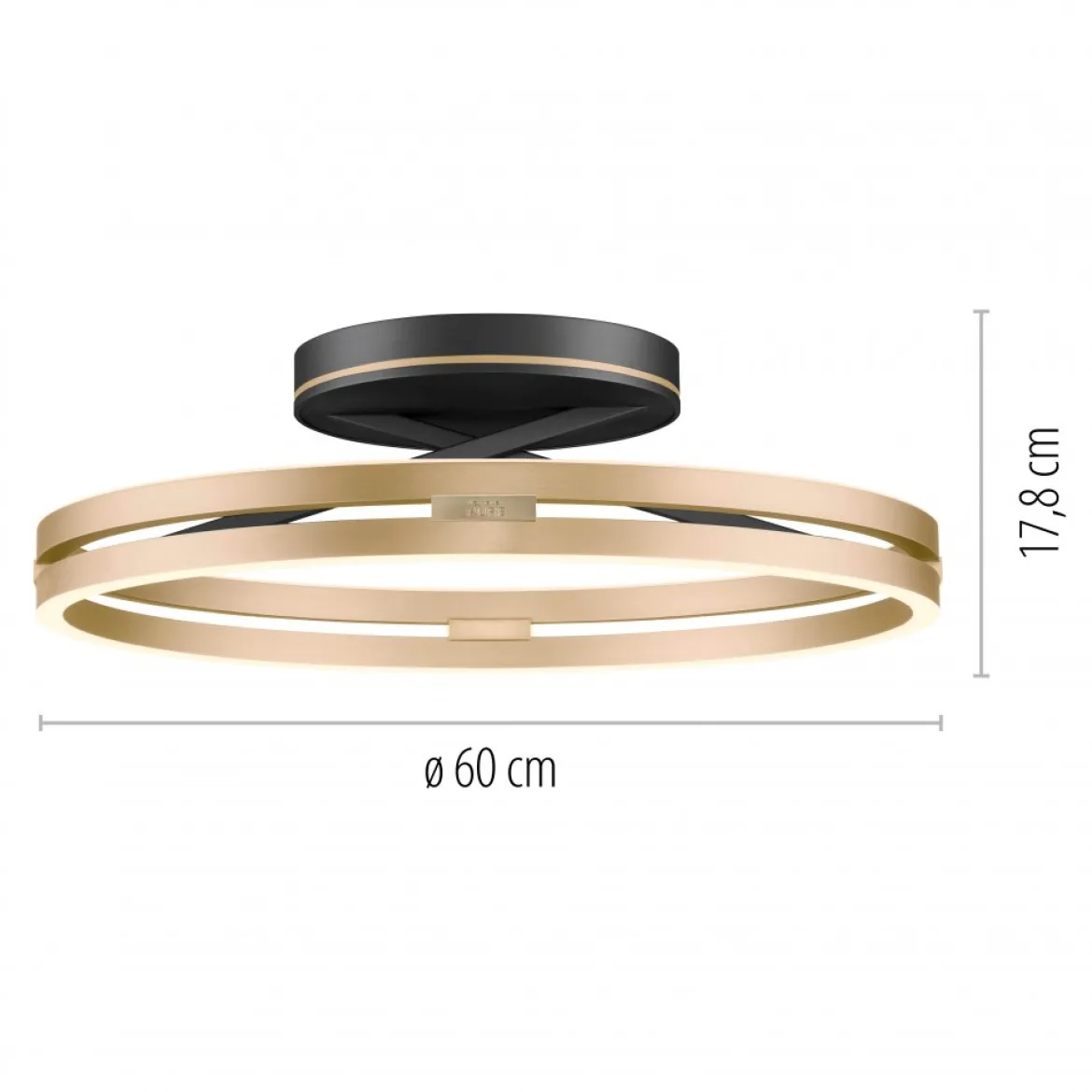 Paul Neuhaus 6552-68 Neuhaus PURE Loop LED Deckenleuchte black ivory gold 2700-5000 K