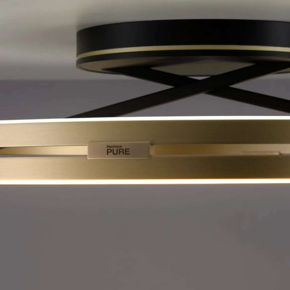 Paul Neuhaus 6552-68 Neuhaus PURE Loop LED Deckenleuchte black ivory gold 2700-5000 K