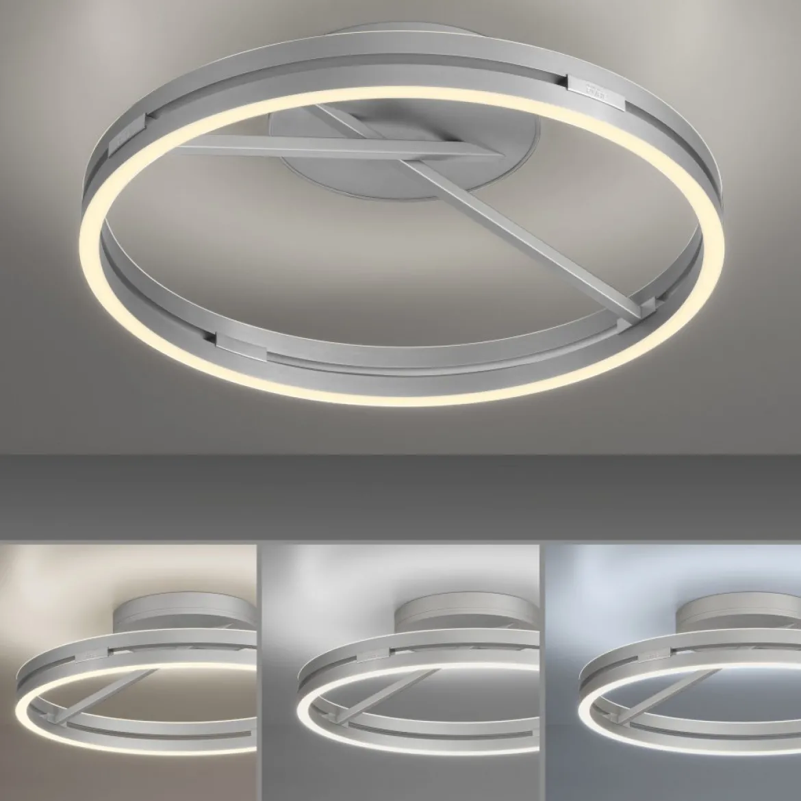Paul Neuhaus 6552-95 Neuhaus PURE Loop LED Deckenleuchte stone (alu) 2700-5000 K