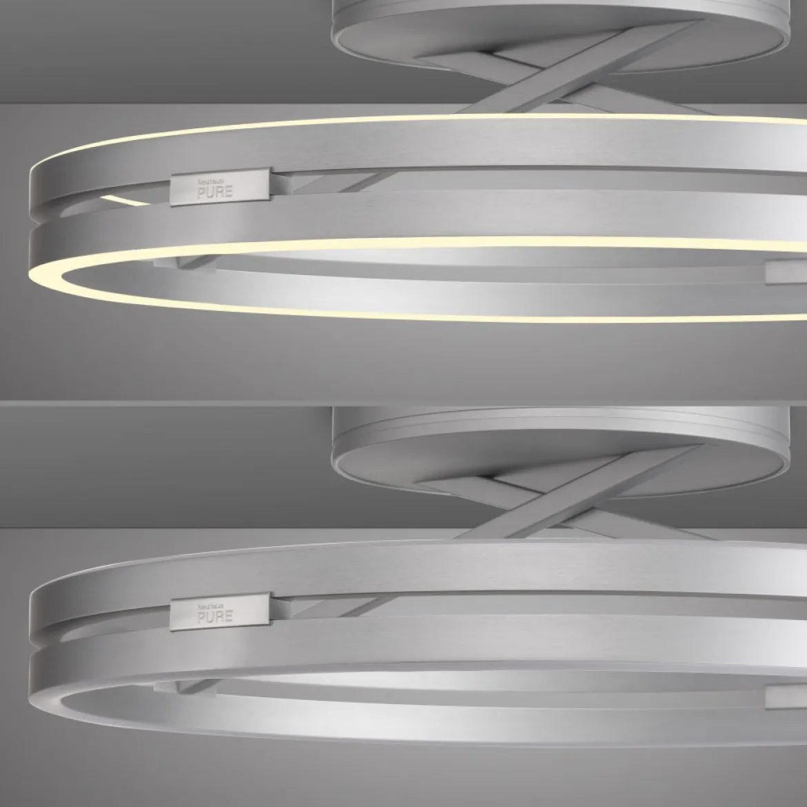Paul Neuhaus 6552-95 Neuhaus PURE Loop LED Deckenleuchte stone (alu) 2700-5000 K