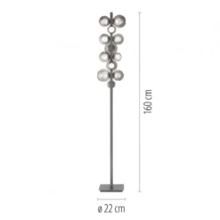 Paul Neuhaus 557-15 Neuhaus PURE Popup LED Stehleuchte platin (grau)