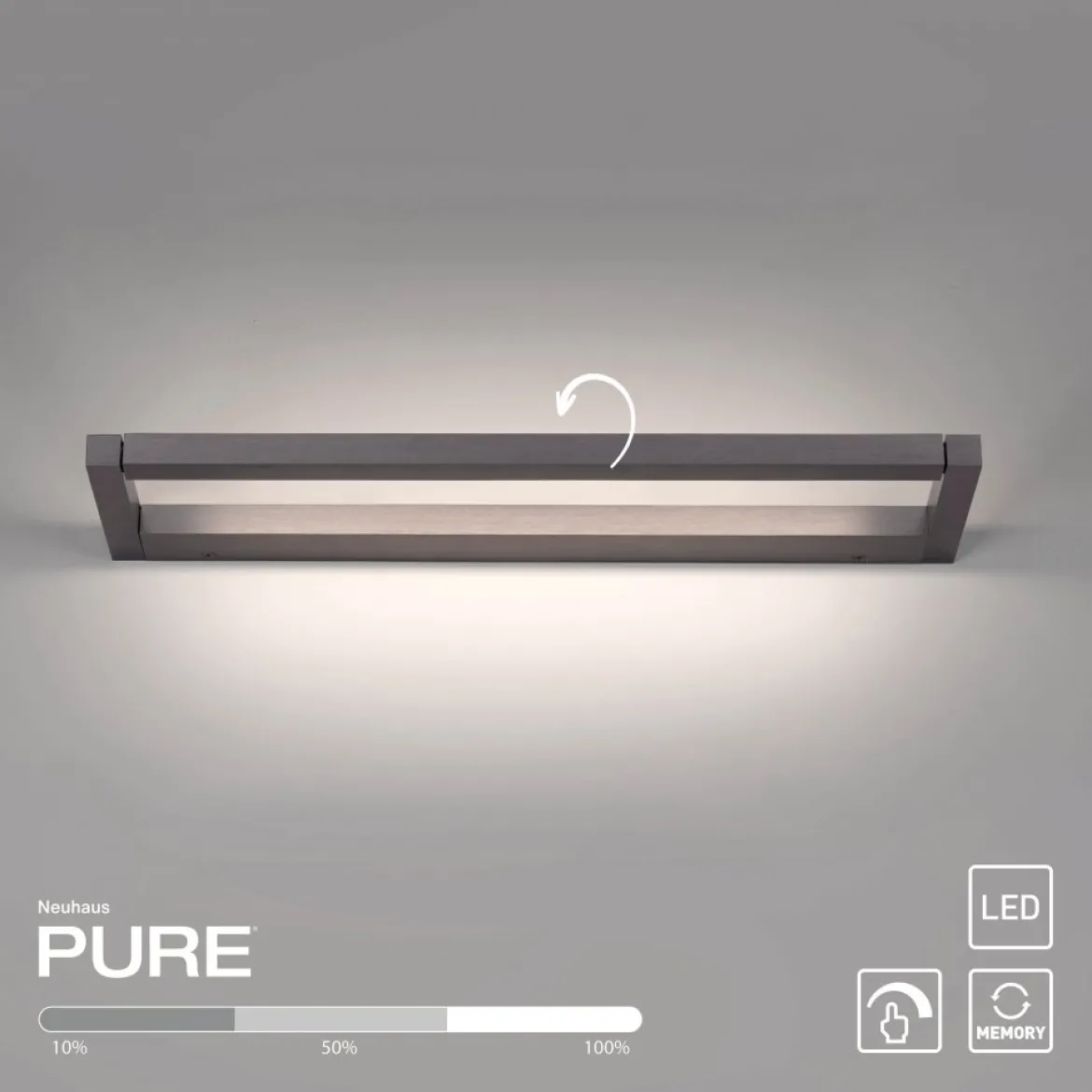 Paul Neuhaus 9113-15 Neuhaus PURE Puro LED Wandleuchte platin 3000K