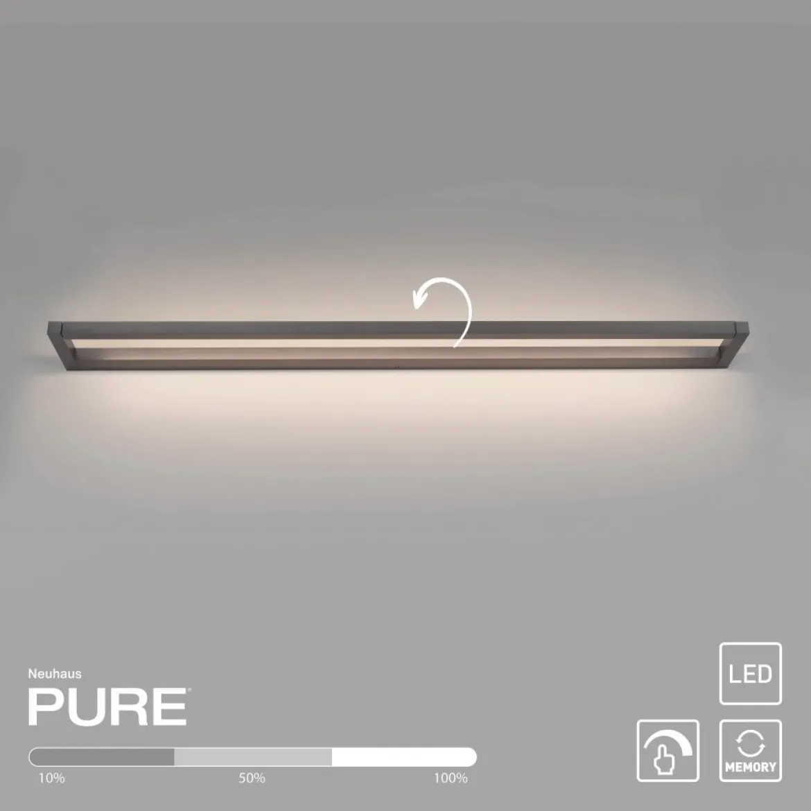 Paul Neuhaus 9114-15 Neuhaus PURE Puro LED Wandleuchte platin 3000K