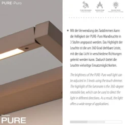 Paul Neuhaus 9114-97 Neuhaus PURE Puro LED Wandleuchte bronce 3000 K