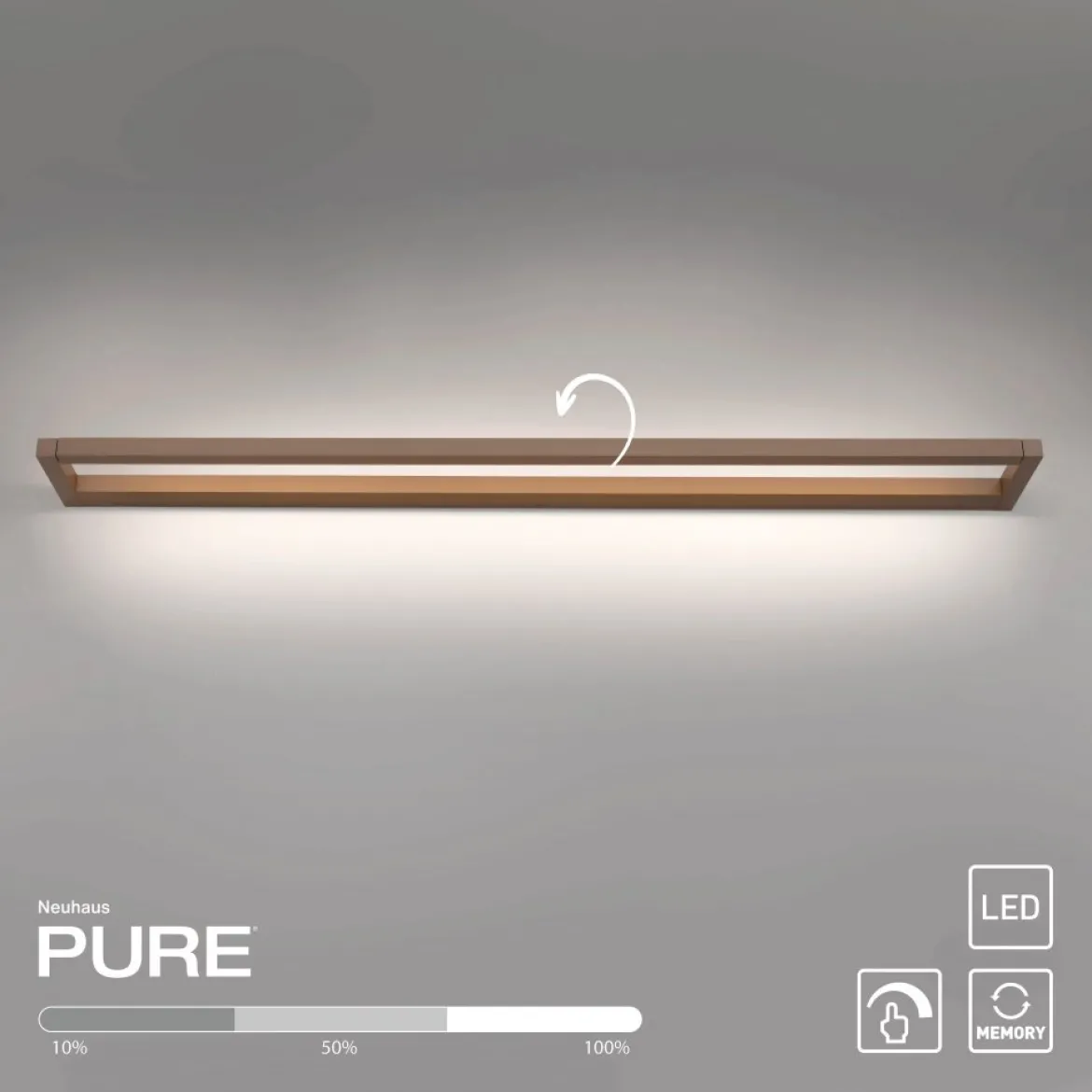 Paul Neuhaus 9114-97 Neuhaus PURE Puro LED Wandleuchte bronce 3000 K