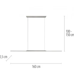 Paul Neuhaus 2302-15 Neuhaus PURE Surface LED Pendelleuchte platin(grau) 3000 K