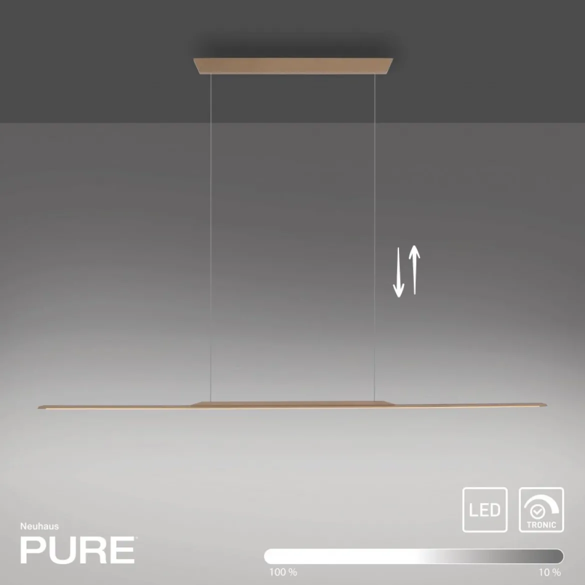 Paul Neuhaus 2302-97 Neuhaus PURE Surface LED Pendelleuchte bronce 3000K