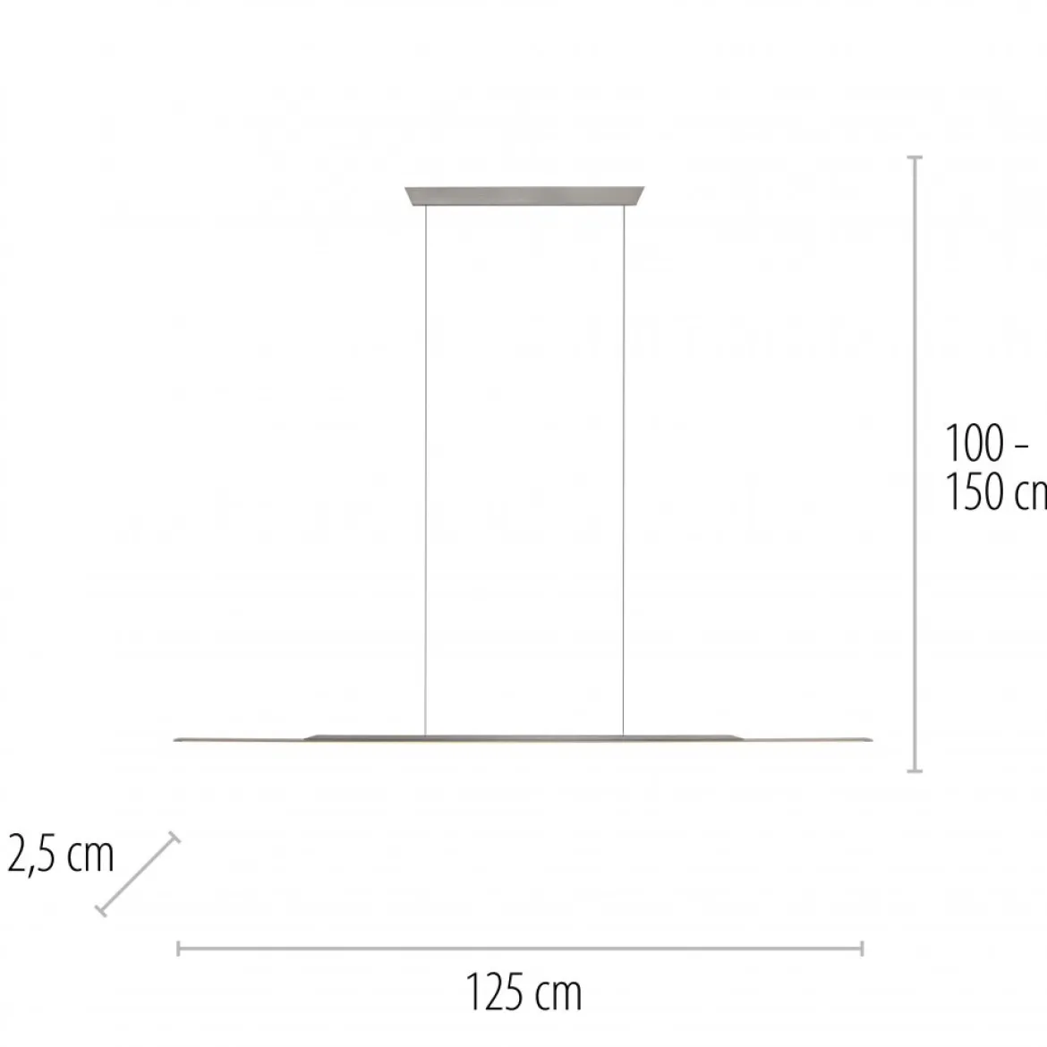 Paul Neuhaus 2301-15 Neuhaus PURE Surface LED Pendelleuchte platin (grau) 3000K
