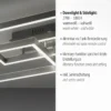 Paul Neuhaus 6232-55 Paan LED Deckenleuchte silberfarbig eckig CCT