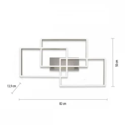 Paul Neuhaus 6232-55 Paan LED Deckenleuchte silberfarbig eckig CCT