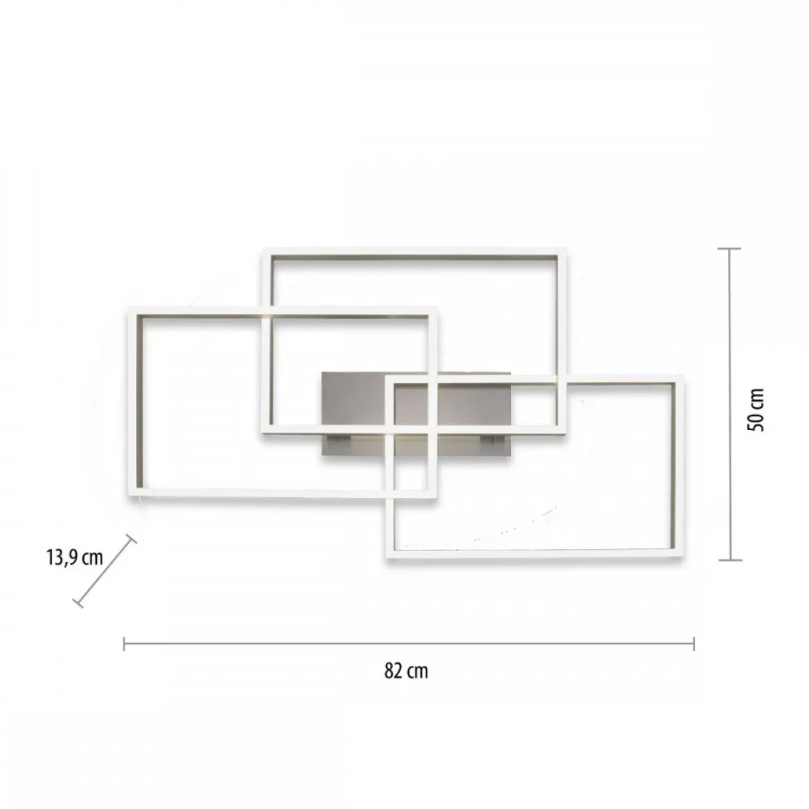 Paul Neuhaus 6232-55 Paan LED Deckenleuchte silberfarbig eckig CCT