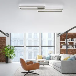 Paul Neuhaus 6231-55 Paan LED Deckenleuchte silberfarbig eckig CCT