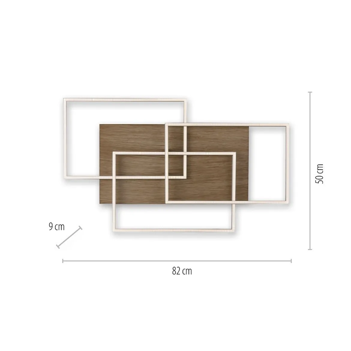 Paul Neuhaus 8330-79 PALMA Deckenleuchte Holzdekor eckig