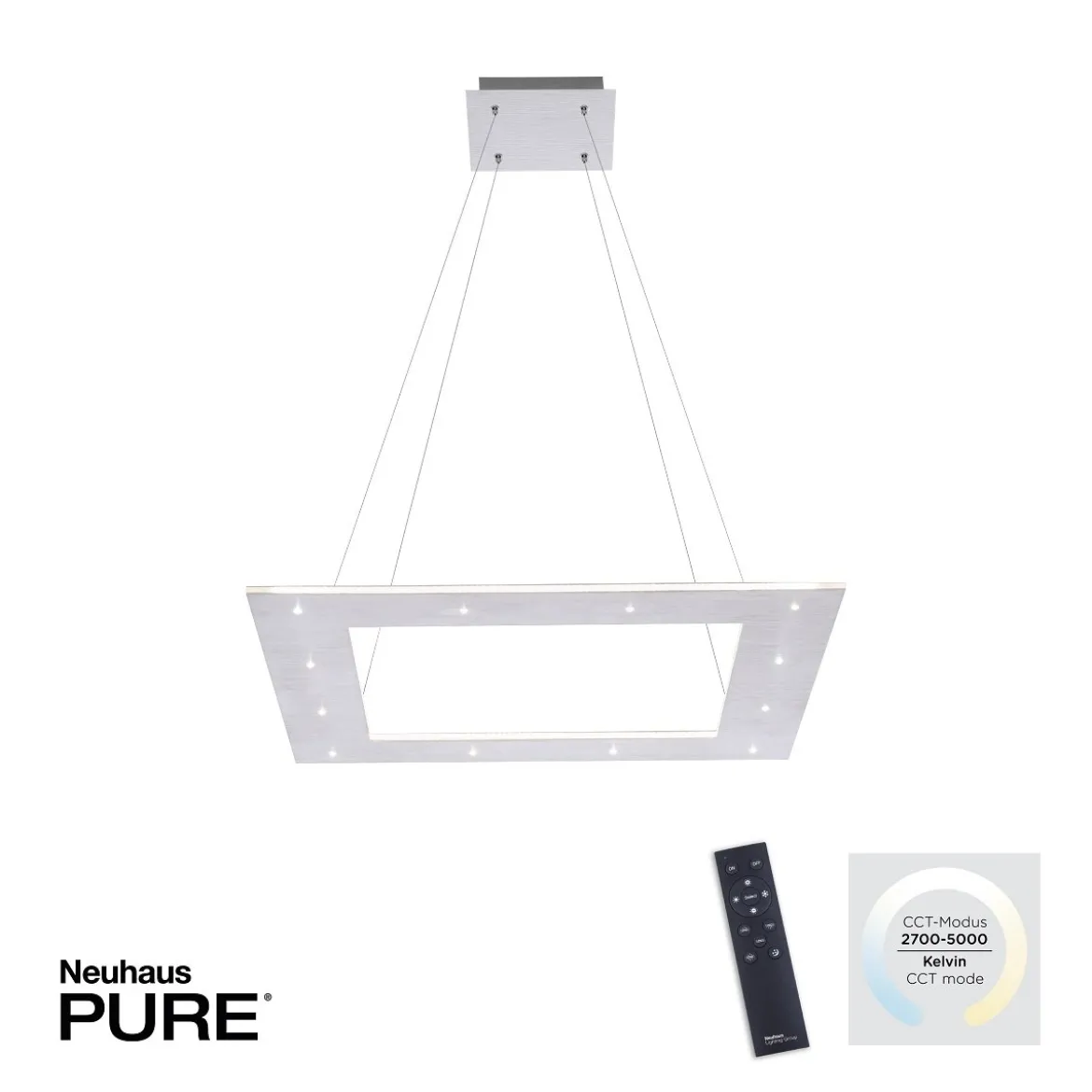 Paul Neuhaus 2535-95 PURE-COSMO LED Pendelleuchte aluminium CCT