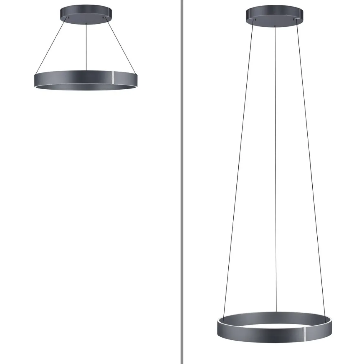 Paul Neuhaus 2561-15 PURE-E-CLIPSE LED Pendelleuchte mystic grey (grau) e-LIFT®