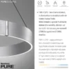 Paul Neuhaus 2561-95 PURE-E-CLIPSE LED Pendelleuchte stone (aluminium) e-LIFT®