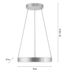 Paul Neuhaus 2561-95 PURE-E-CLIPSE LED Pendelleuchte stone (aluminium) e-LIFT®