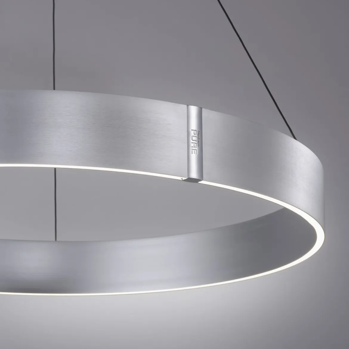 Paul Neuhaus 2561-95 PURE-E-CLIPSE LED Pendelleuchte stone (aluminium) e-LIFT®