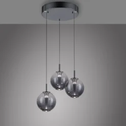 Paul Neuhaus 2222-15 PURE E-Infinity Pendelleuchte mystic grey 3-flammig